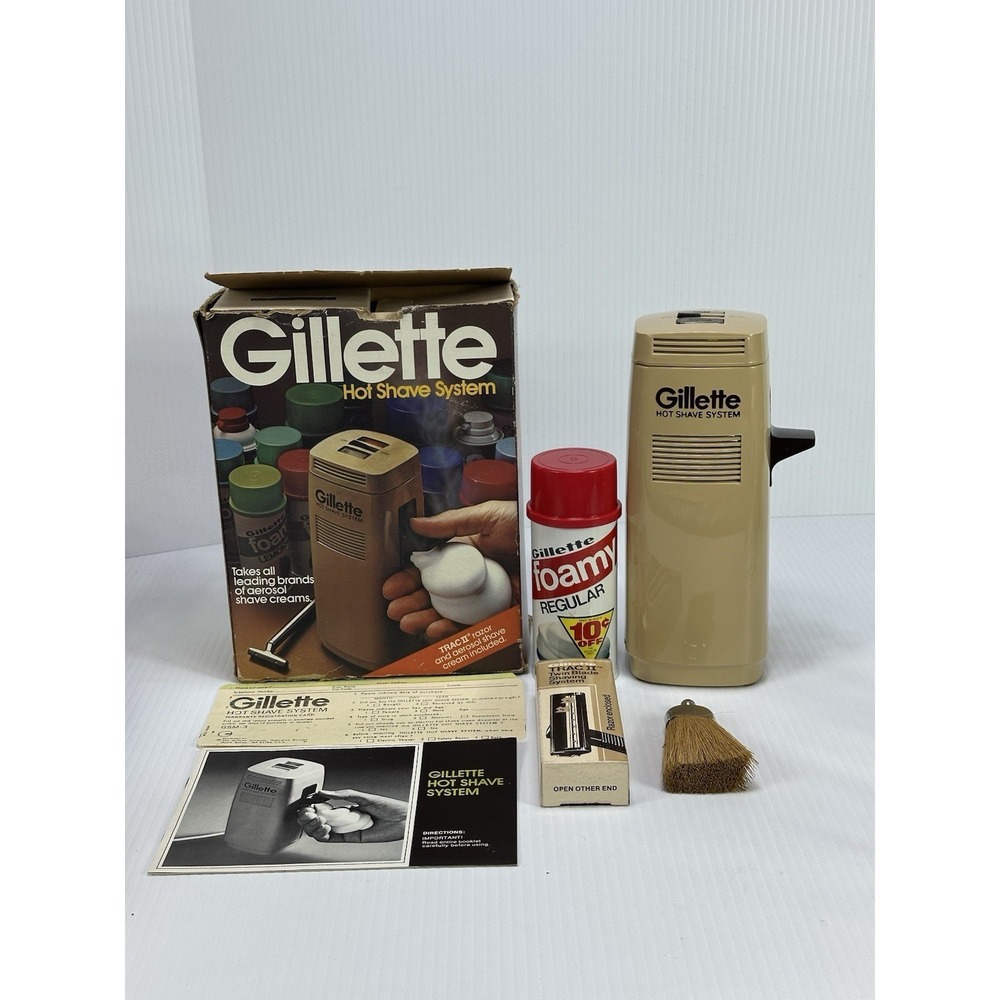 Vintage Gillette Hot Shave System GSM-3 OPEN BOX Unused Green Light Comes On‎
